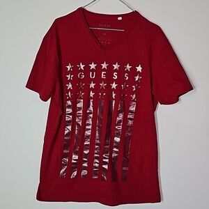 Guess large red short sleeve shirt